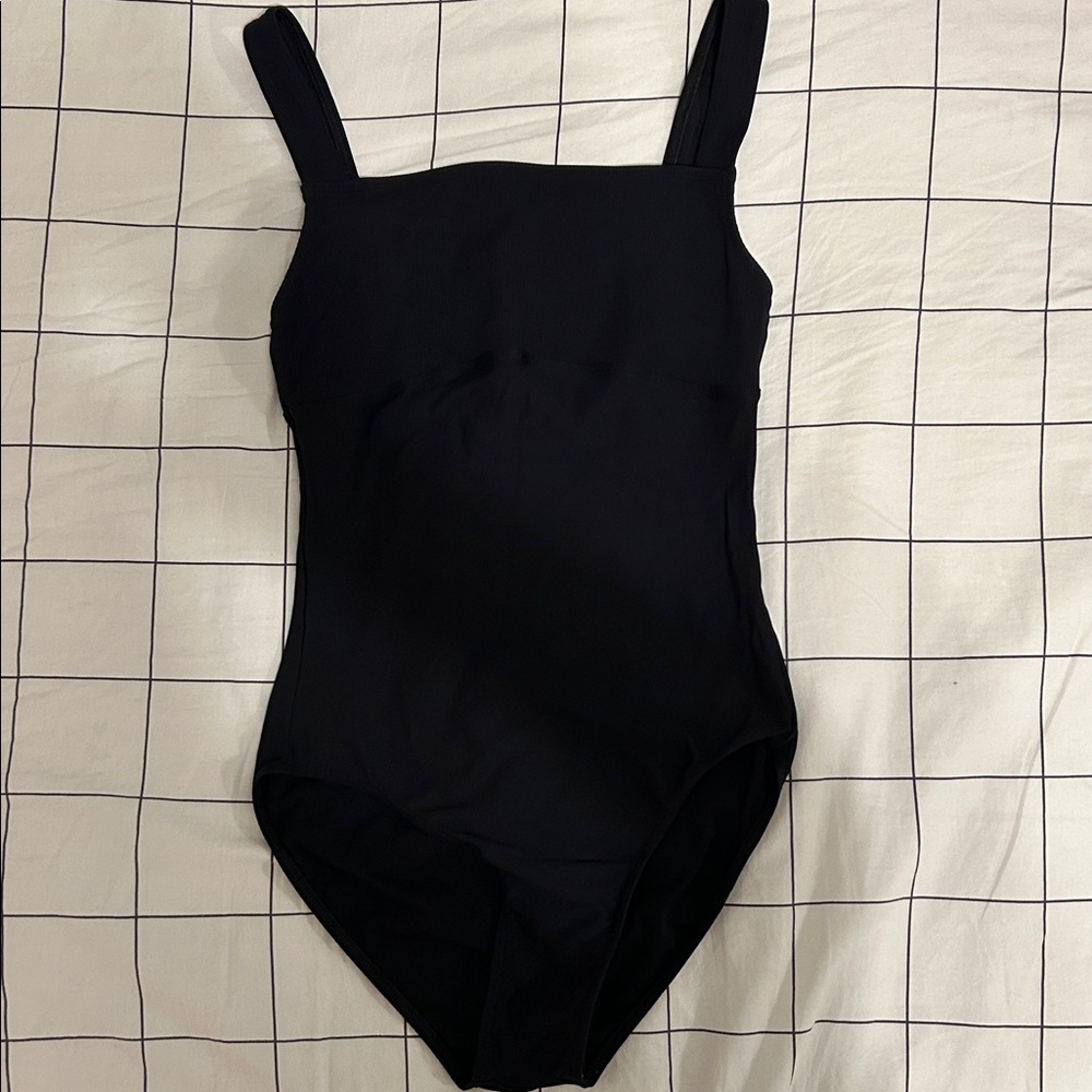 Wear Moi Womens Black Square Neck Ballet Leotard